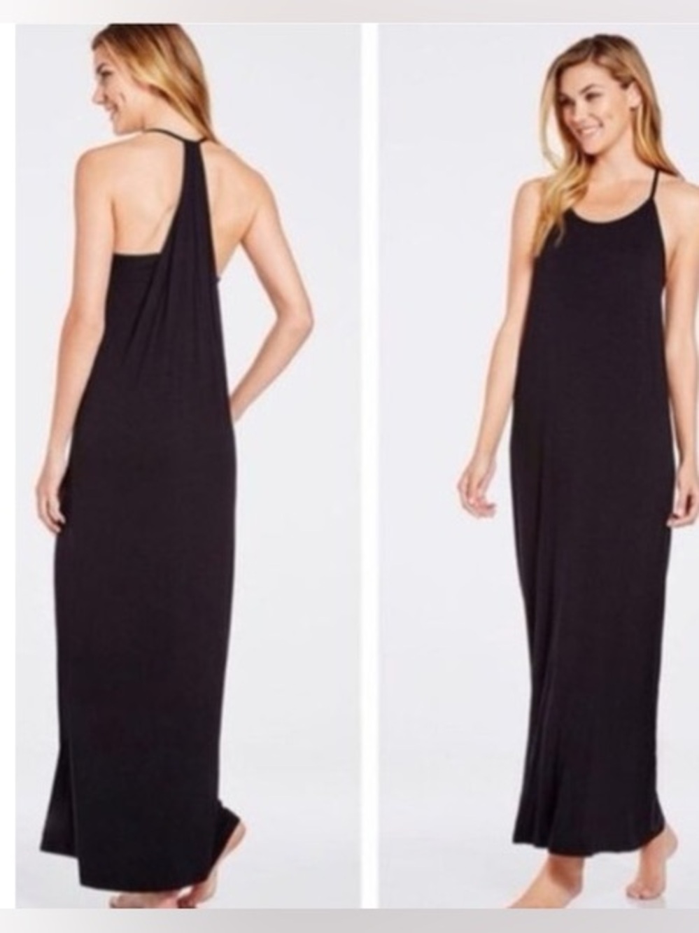 Fabletics Black Racerback Maxi Dress